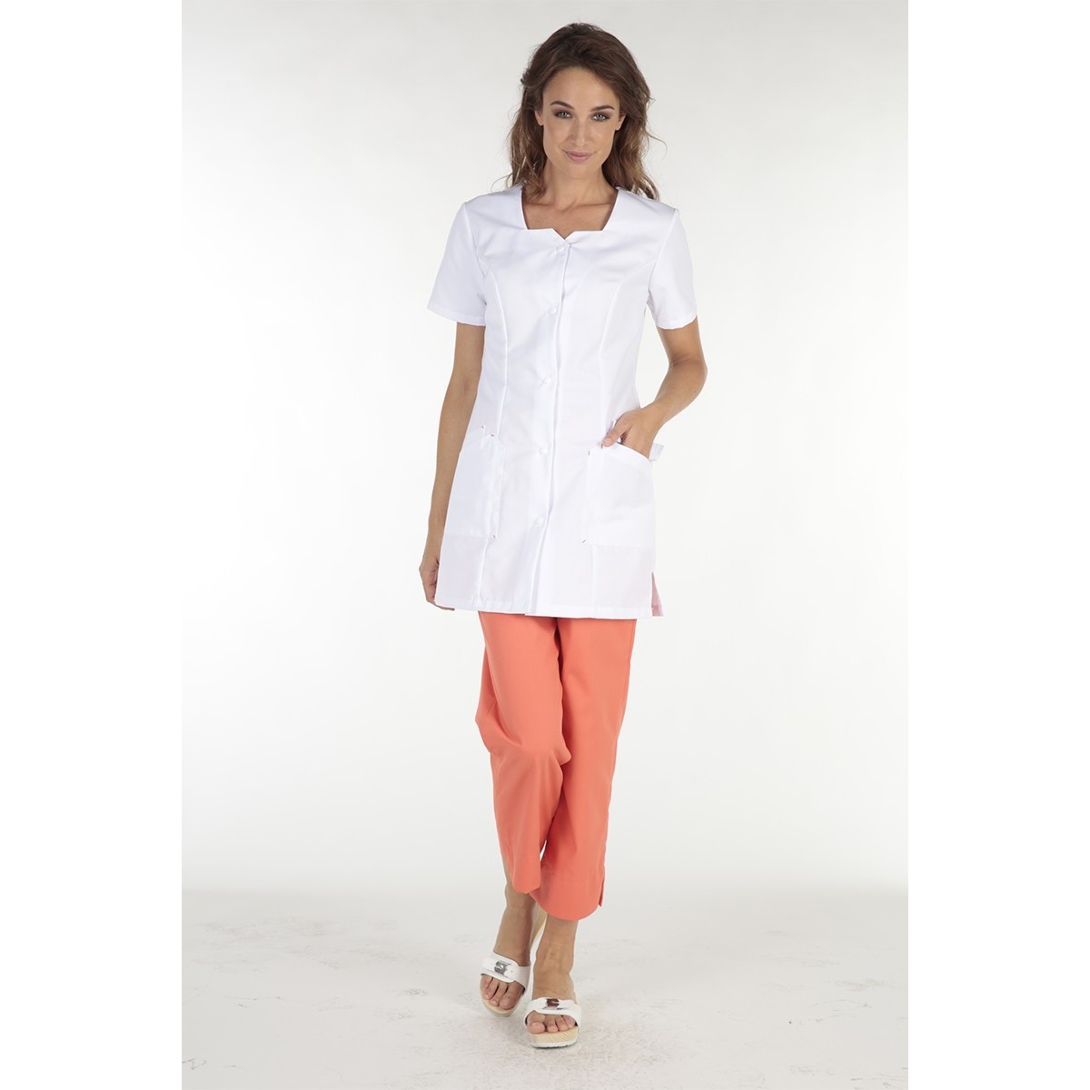 Camice da Lavoro Molinel Clemence CLEMENCEMCBLA Donna Estetista Parrucchiera Benessere