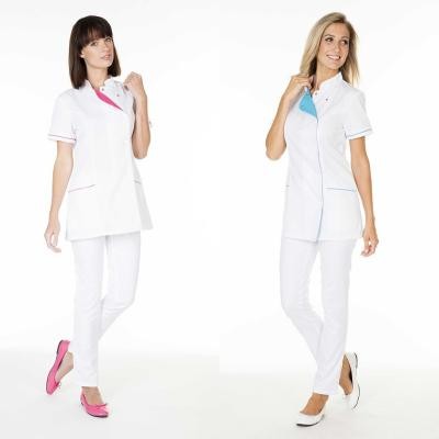 Camice da lavoro Molinel JULIETFMCBC/AZ da donna ristorazione