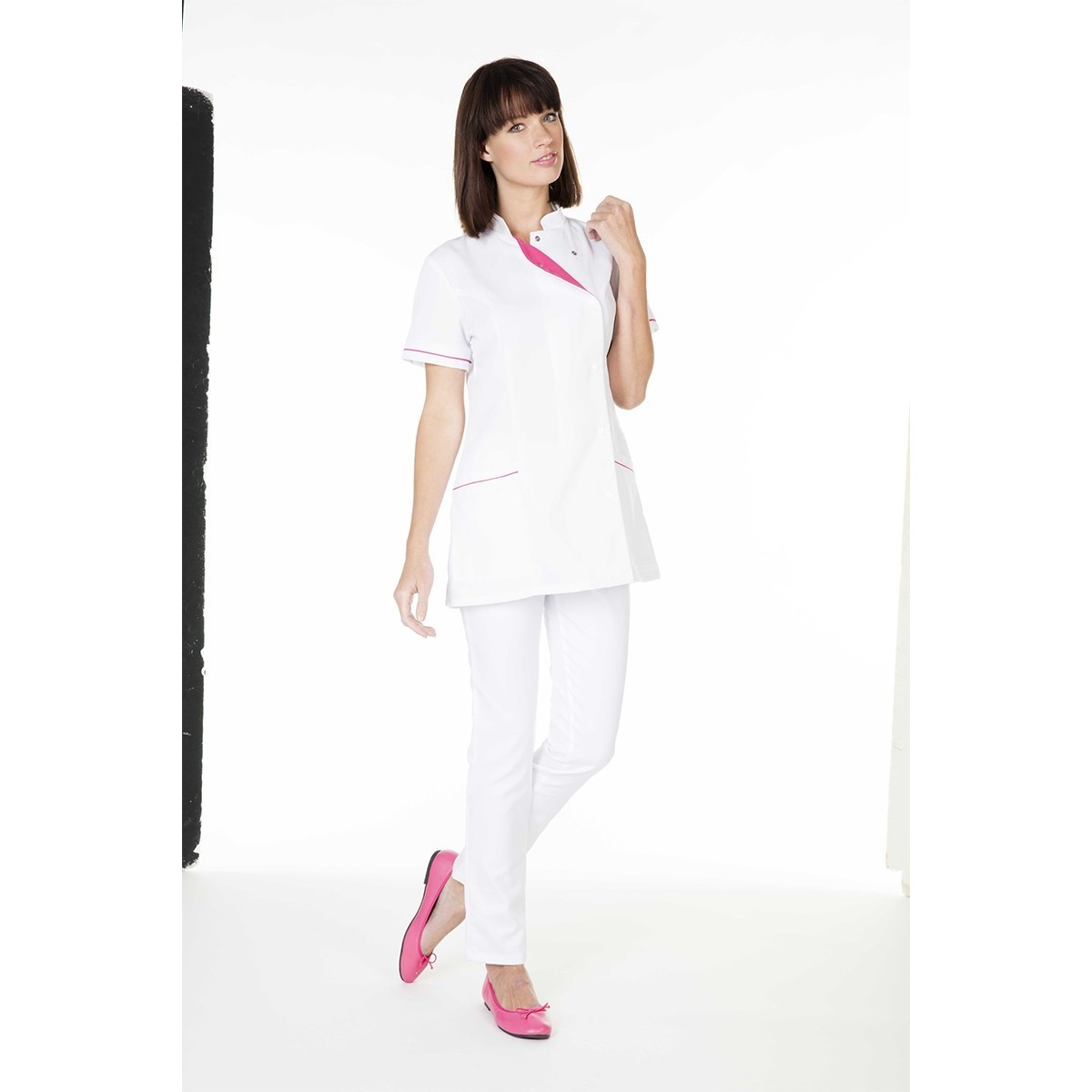 Camice da lavoro Molinel JULIETFMCBC/AZ da donna ristorazione