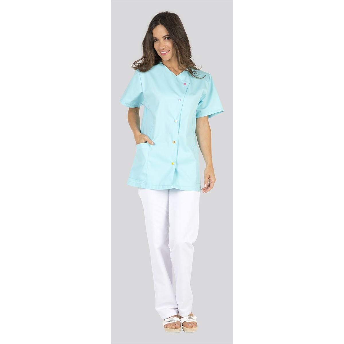 Camice da lavoro Molinel JUSTINETFMCANI da donna estetista e parrucchiere