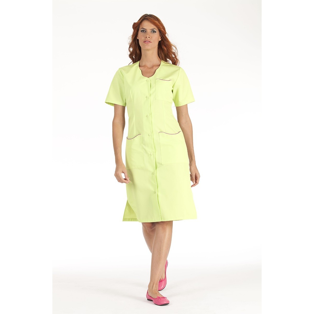 Camice da Lavoro Molinel Laurene LAURENEMCAN/LI Multitasche Pulizie Donna Maniche Corte