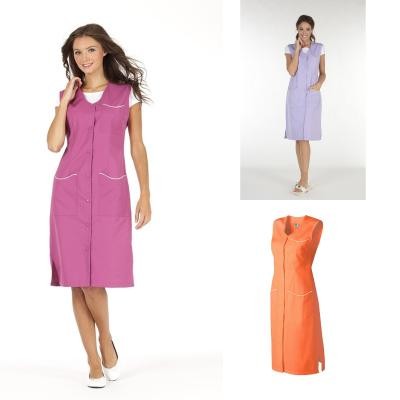 Camice da Lavoro Molinel Laurene LAURENESMOR/B Multitasche Pulizie Donna Senza Maniche