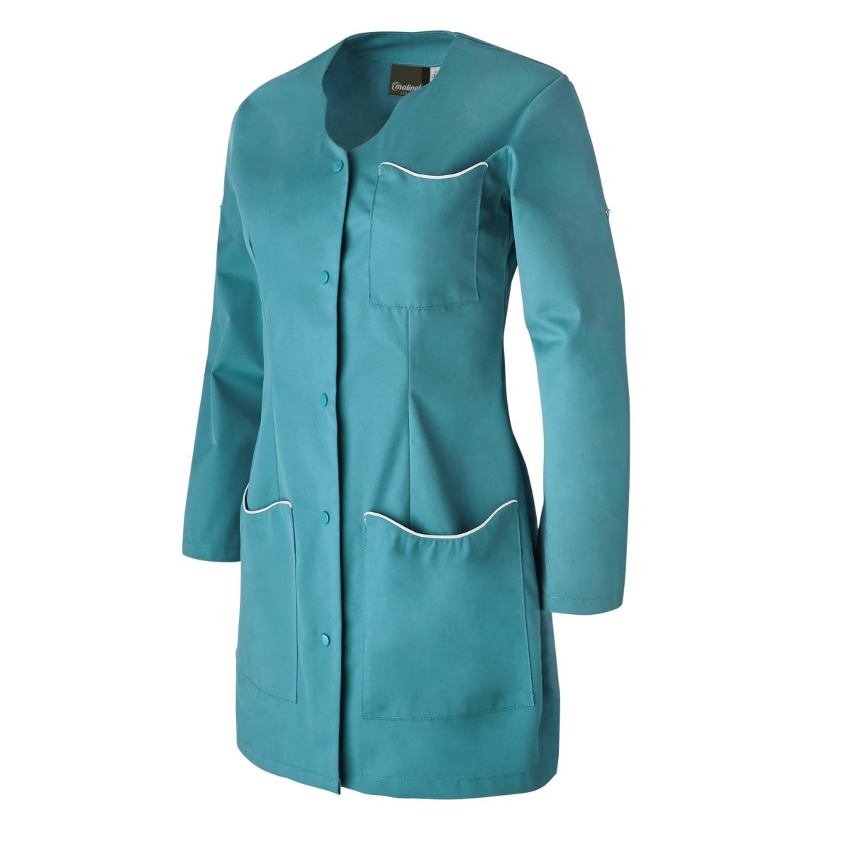 Camice da Lavoro Molinel Laurie LAURIEMTBL/BC Multitasche Benessere Sanitario Donna Con Maniche Convertibili