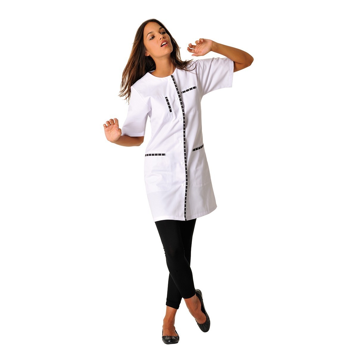 Camice da Lavoro Molinel Maeva MAEVATFPCMCBLA Donna Benessere Estetista