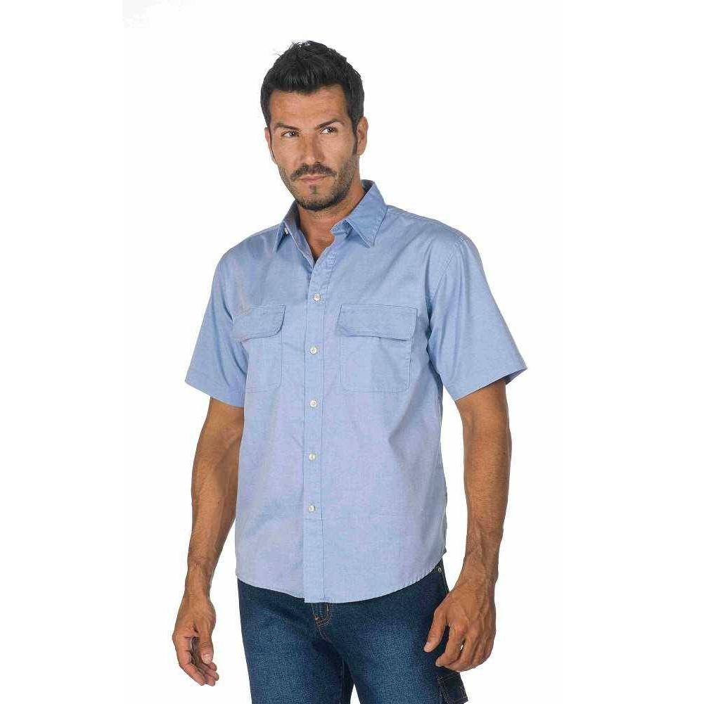 Camicia da lavoro 100% cotone manica corta chambray Logica 8162L