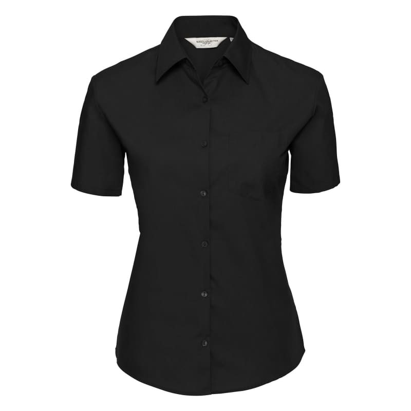 Camicia Da Lavoro a Maniche Corte da Donna 100% Cotone Russell - JE937F