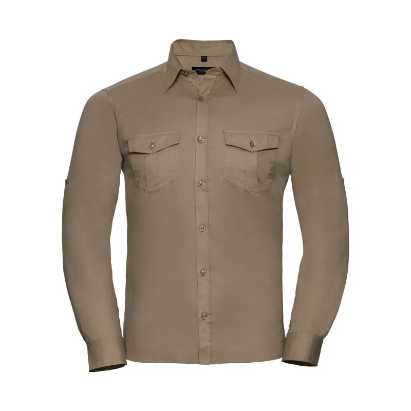 Camicia Da Lavoro a Maniche Lunghe Arrotolata Russell - JE918M