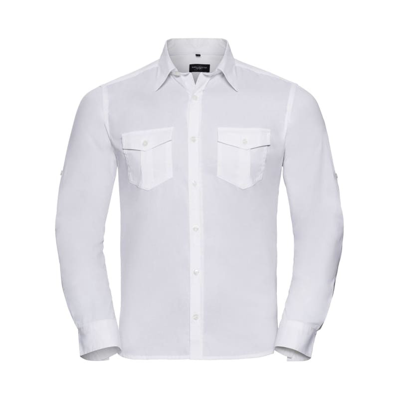 Camicia Da Lavoro a Maniche Lunghe Arrotolata Russell - JE918M