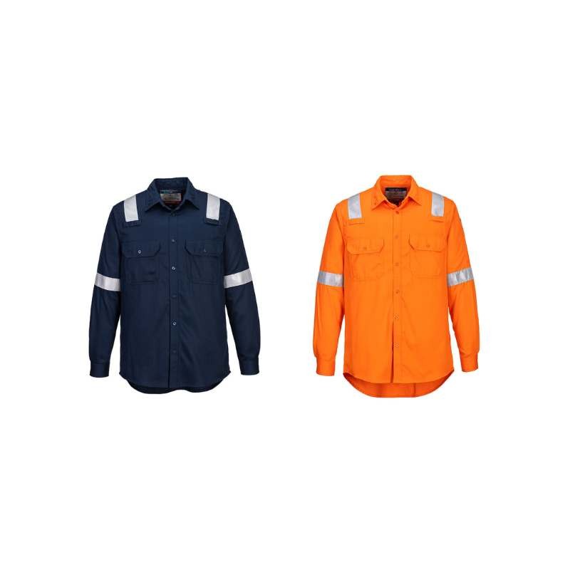 Camicia da Lavoro Alta Visibilit� Leggera Multitasche Multi-norma Ignifuga Portwest FR720