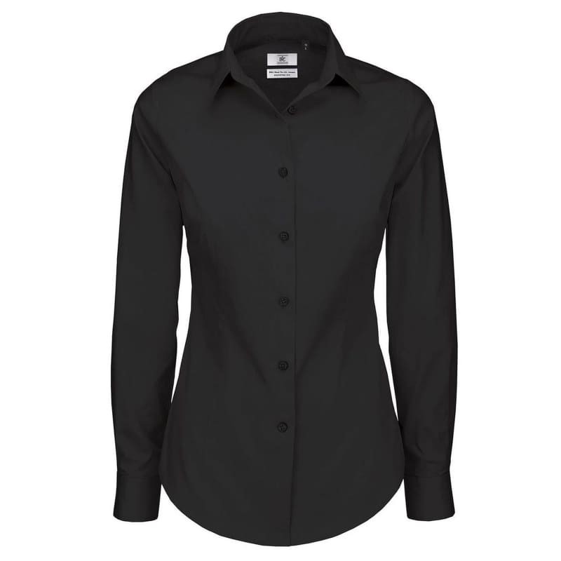 Camicia Da Lavoro Black Tie LSL Stretch da Donna B&C Collection - BCSWP23