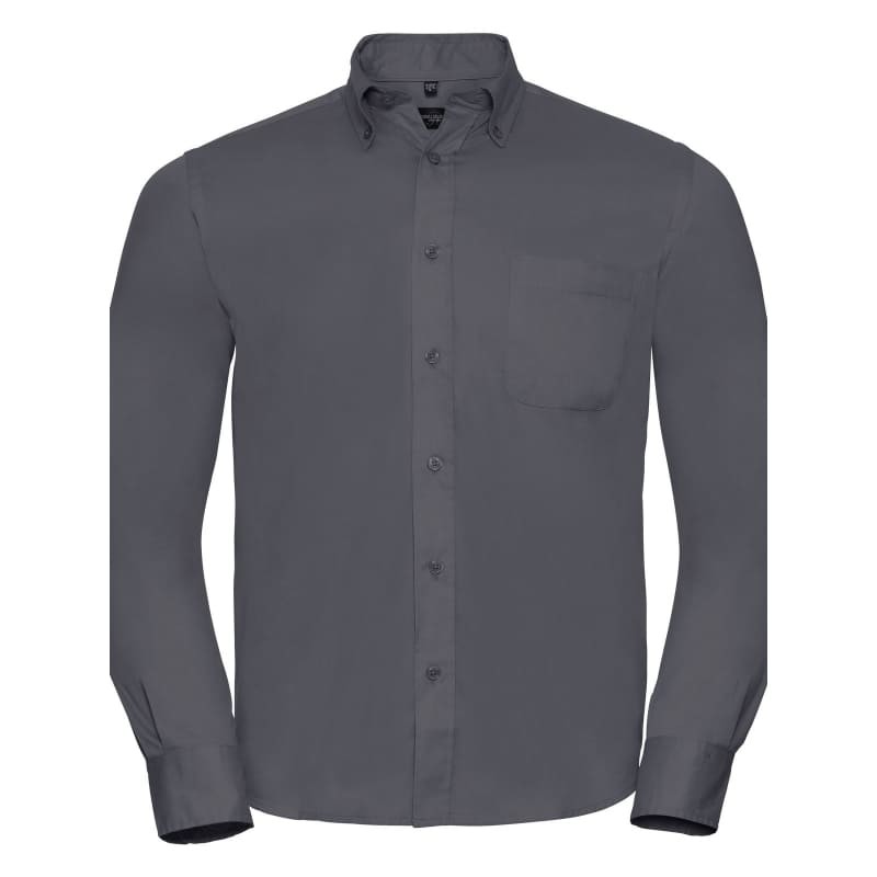 Camicia Da Lavoro Classica a Maniche Lunghe in Twill Russell - JE916M
