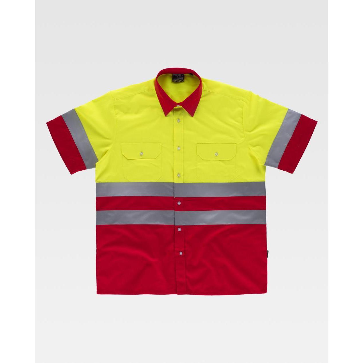 Camicia da Lavoro Combinata Manica Corta Alta Visibilit� C3812 - Workteam