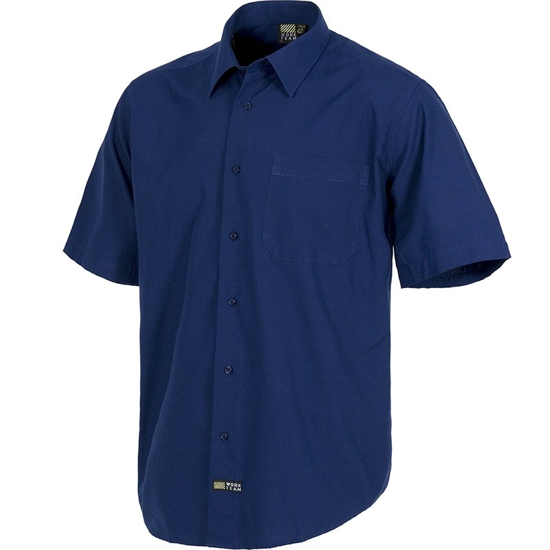Camicia da lavoro con collo classico a manica corta - Workteam