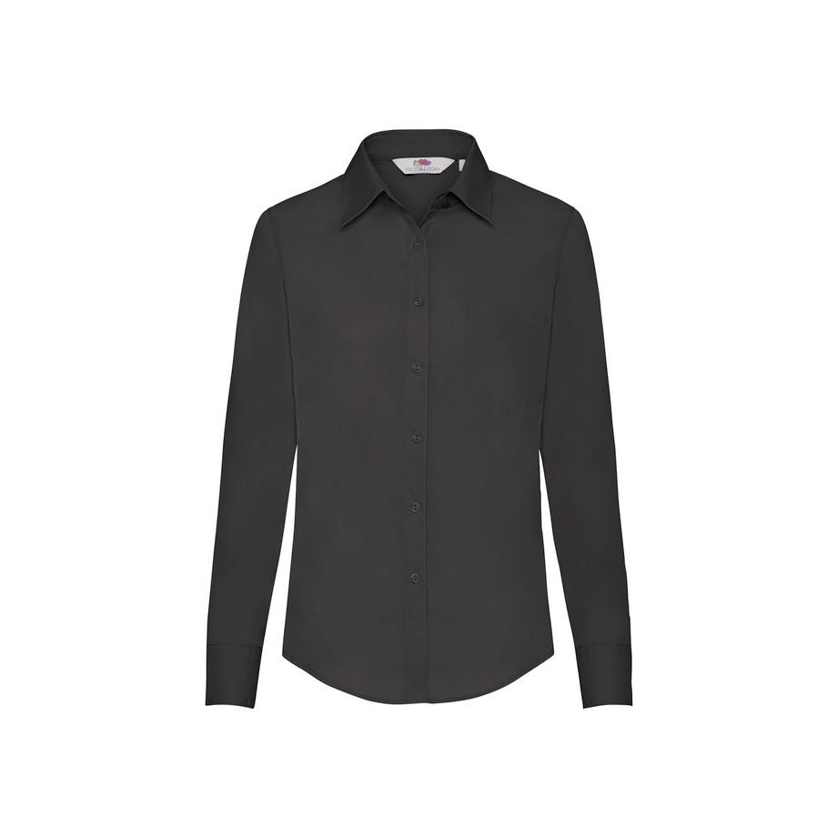 Camicia Da Lavoro Popeline da Donna Manica Lunga Fruit Of The Loom FR650120