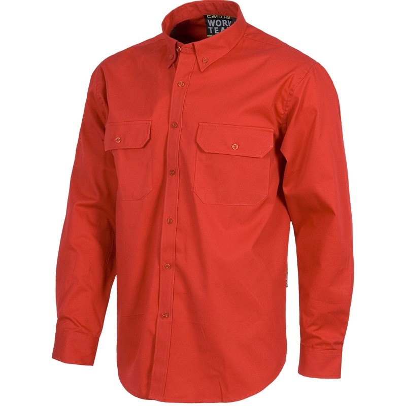 Camicia da lavoro sportiva in cotone manica lunga - Workteam