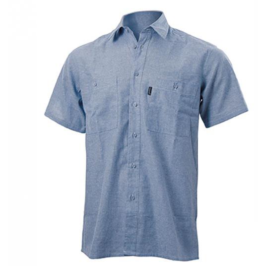 Camicia Manica Corta Oxford Blue-Tech 550