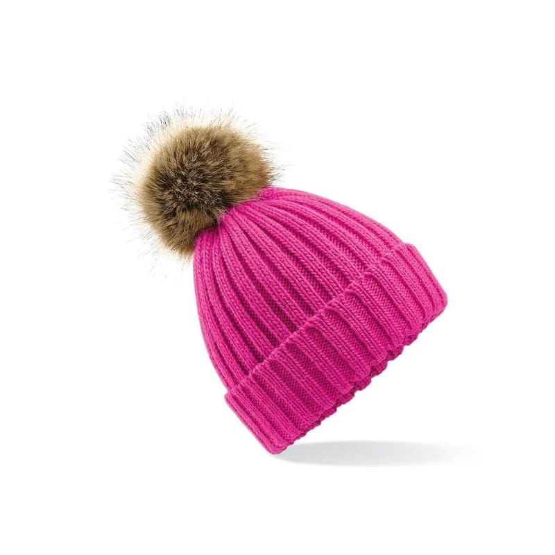 Cappello Fur Pom Pom Chunky Beanie Beechfield - B412