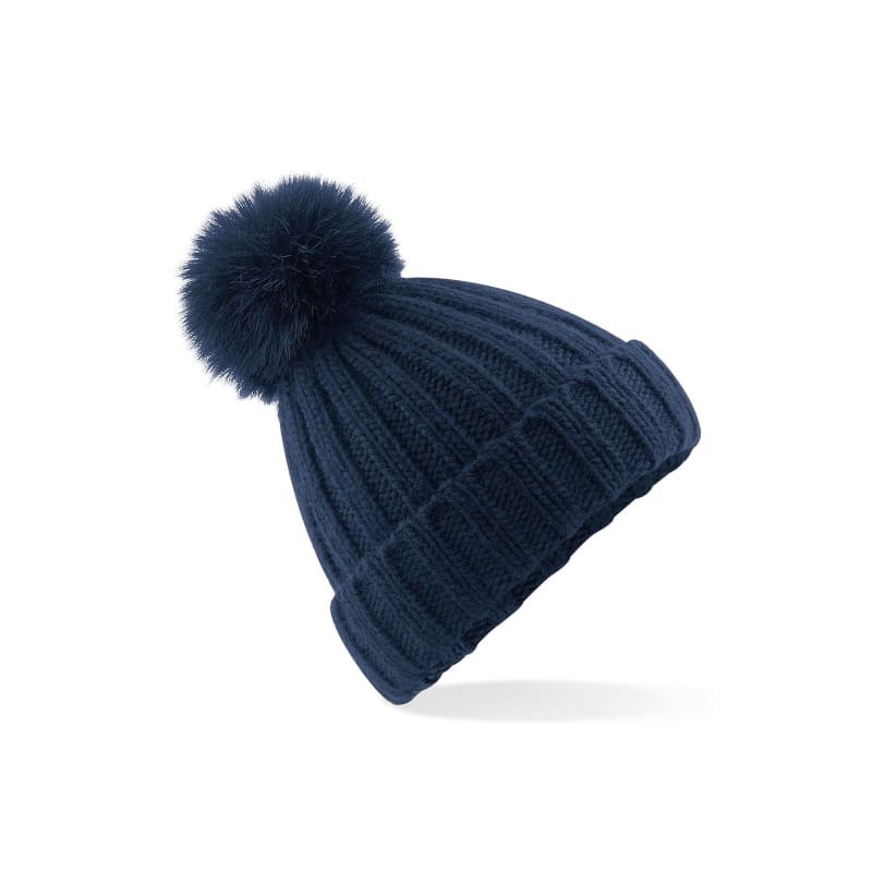 Cappello Verbier Fur Pop Pom Chunky Beanie Beechfield - B413