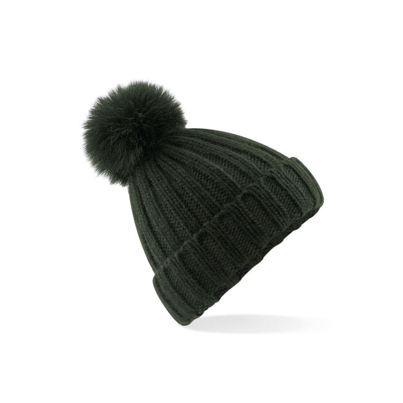 Cappello Verbier Fur Pop Pom Chunky Beanie Beechfield - B413