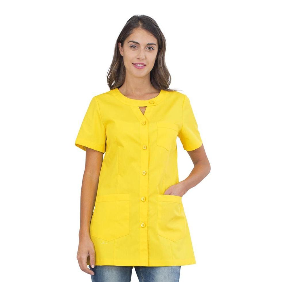 Casacca da donna a maniche corte Alpha Horeca Siggi con chiusura a bottoni - 28CS1593/00-0001