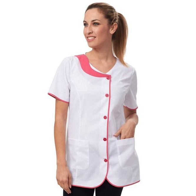 Casacca da donna a maniche corte Dora Horeca Siggi chiusura con bottoni - 28CS1306/00-0001