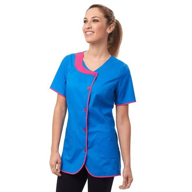 Casacca da donna a maniche corte Dora Horeca Siggi chiusura con bottoni - 28CS1306/00-0001