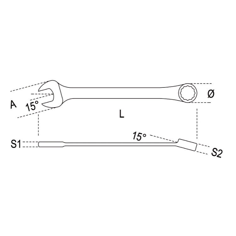 Chiavi combinate a forchetta Beta 142AS