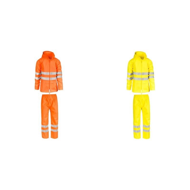 Completo da Lavoro Alta Visibilit� Multitasche Impermeabile Sottozero Completo impermeabile H.V. 1605