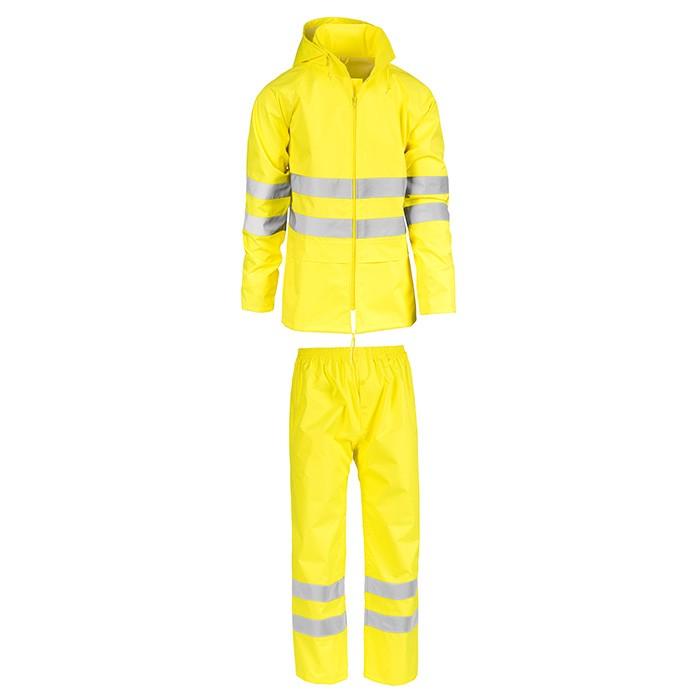 Completo da Lavoro Alta Visibilit� Multitasche Impermeabile Sottozero Completo impermeabile H.V. 1605