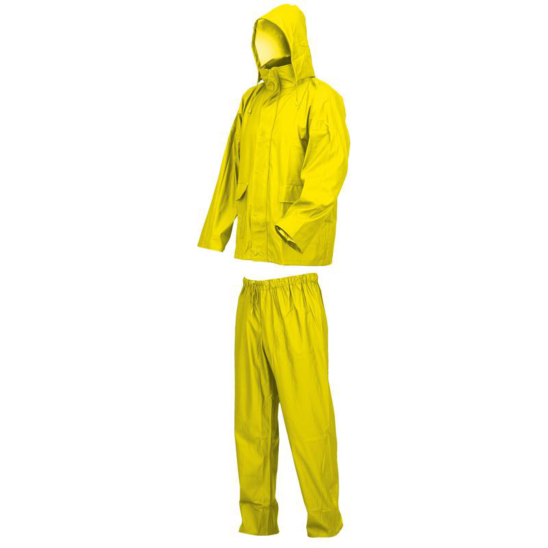 Abbigliamento Antipioggia Riflettente Tuta Antipioggia 2 Pezzi Uomo Impermeabile - Giacca E Pantaloni Per Trekking E Lavoro Tuta Lavoro PVC Poliestere Oxford