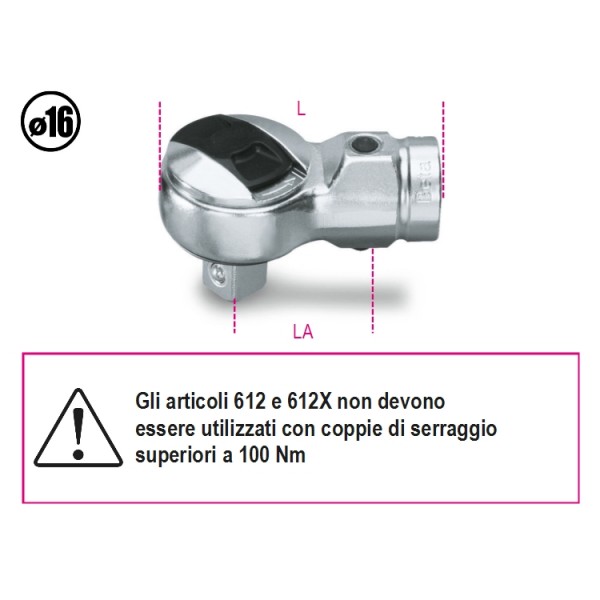 Cricchetto Reversibile Beta 612X