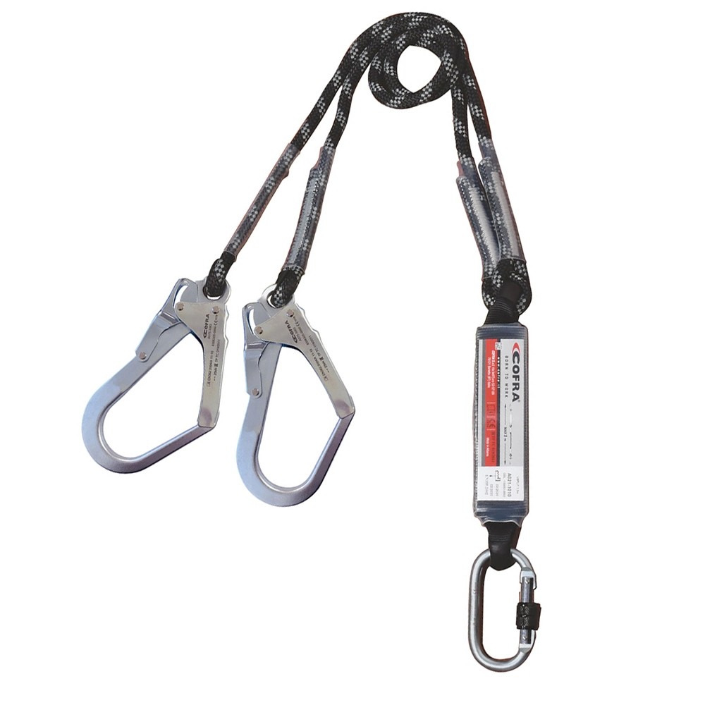 Doppio Cordino da Lavoro Anticaduta Cofra Usplit A021-1110