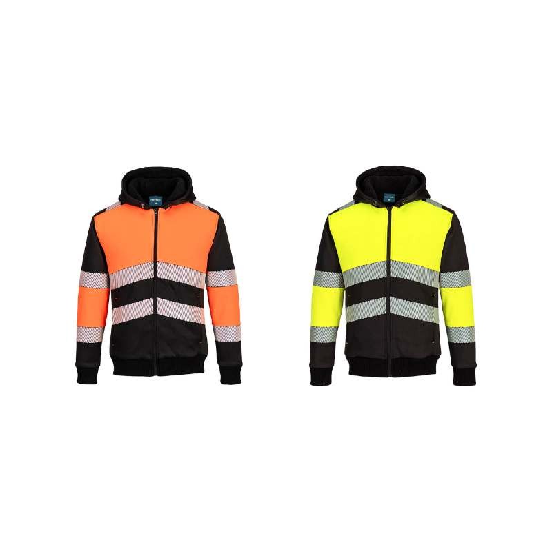 Felpa da Lavoro Alta Visibilit� con Cappuccio Invernale Portwest PW377