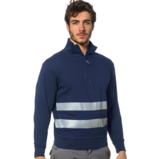 Felpa Da lavoro Alta Visibilit� con Zip corta Logica SANZENO1/HV