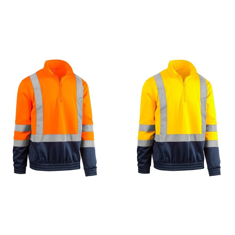 Felpa da Lavoro Alta Visibilit� Mezza Zip Sottozero Smash 7880