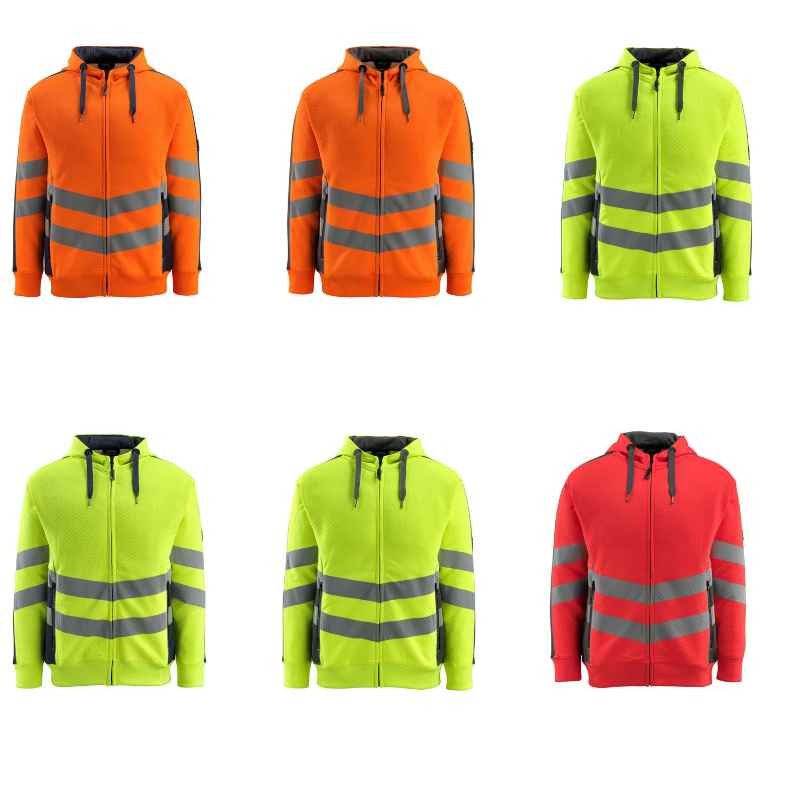 Felpa da Lavoro Alta Visibilit� Zip Intera con Cappuccio Corby Mascot 50138-932