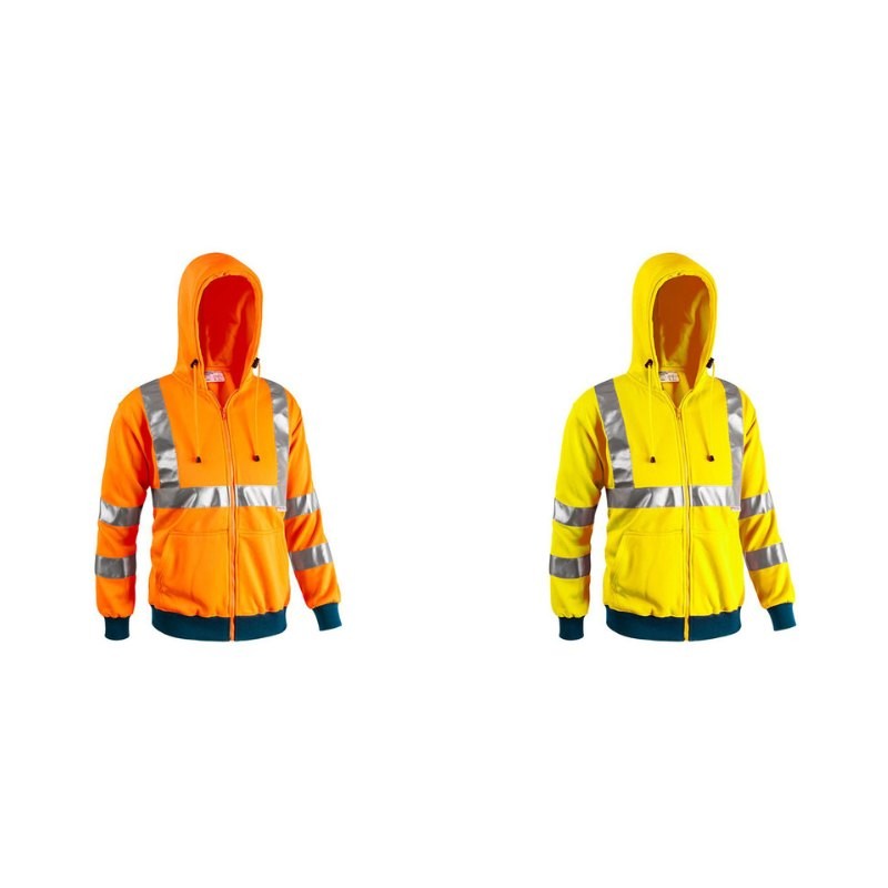 Felpa da Lavoro Alta Visibilit� Zip Intera con Cappuccio Sottozero Flash 7680