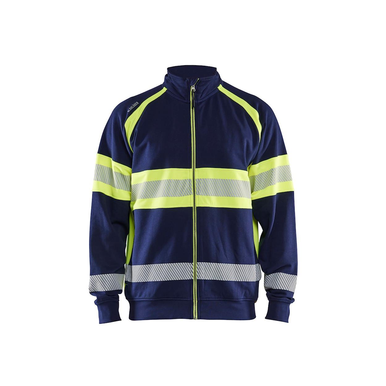 Felpa da Lavoro Blaklader alta visibilit� 100% cotone zip intera 355111588933L