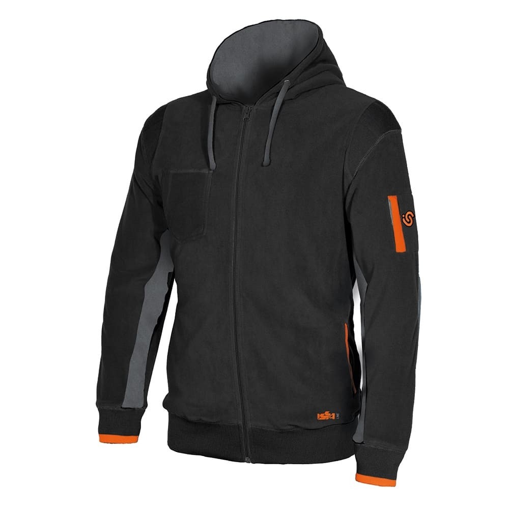 Felpa da lavoro in micropile con cappuccio ISSA LINE - 04807 Ortigara