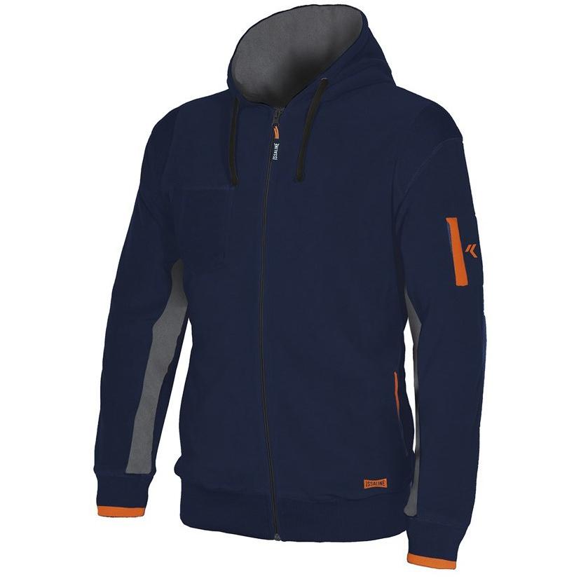 Felpa da lavoro in micropile con cappuccio ISSA LINE - 04807 Ortigara