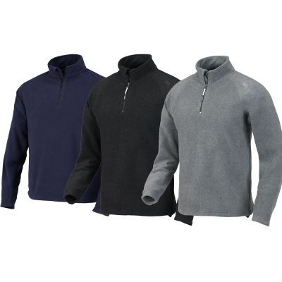 Felpa da lavoro in micropile mezza zip ISSA LINE - 04805 Monviso