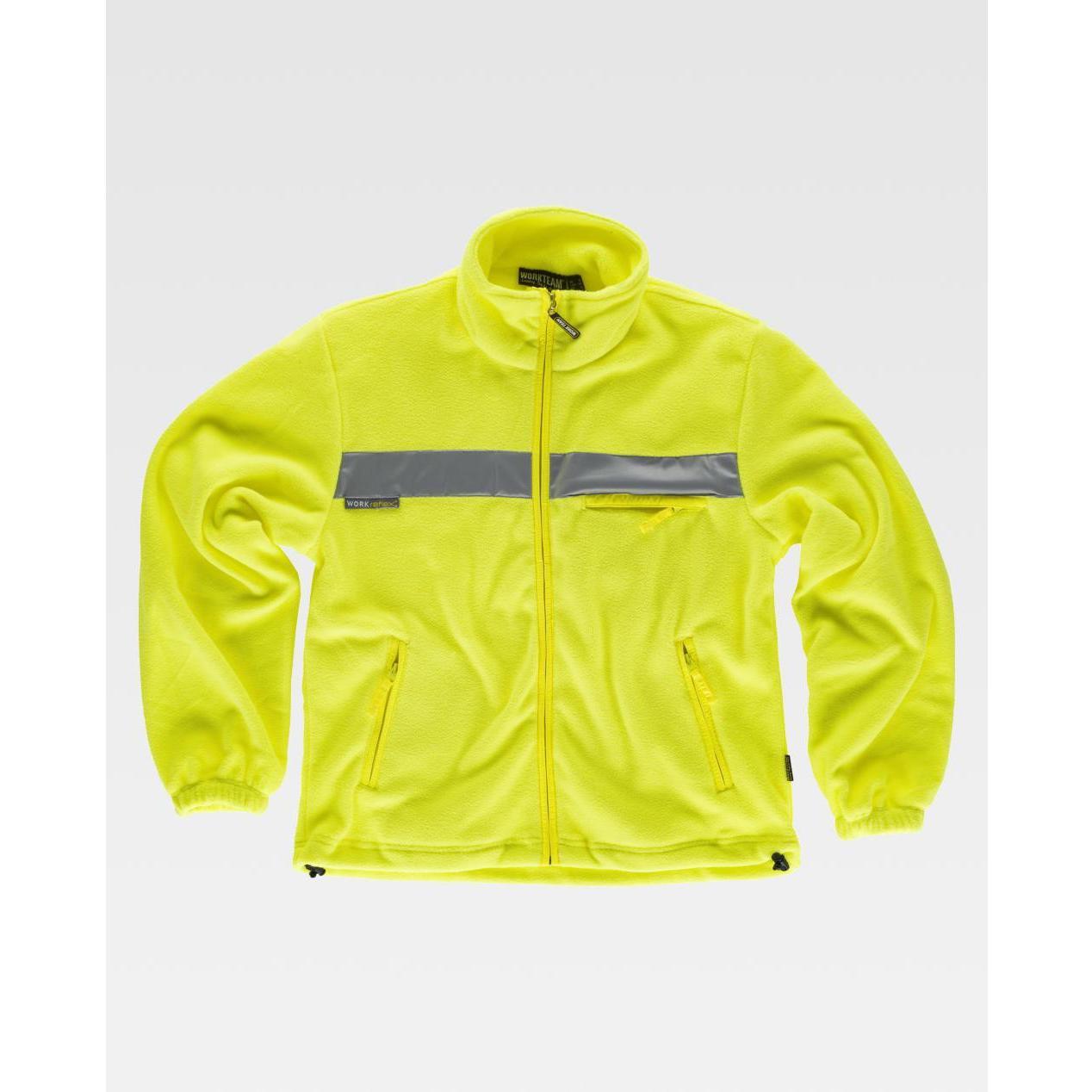 Felpa da Lavoro in Pile con Cerniera Alta Visibilit� C4040 - Workteam