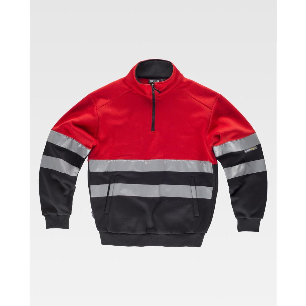 Felpa da Lavoro Mezza Zip Alta Visibilit� C9033 - Workteam