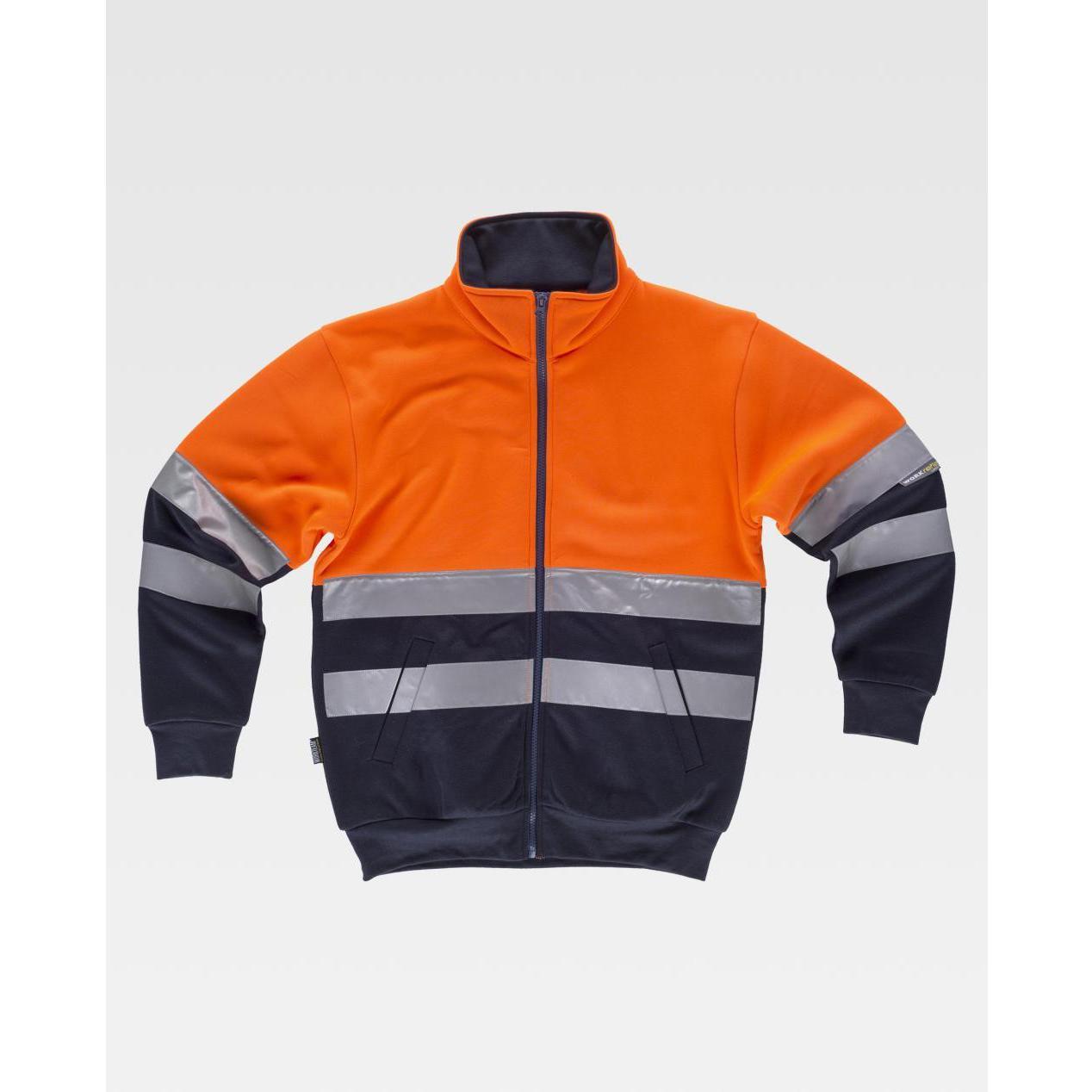 Felpa da Lavoro Mezza Zip Alta Visibilit� C9037 - Workteam