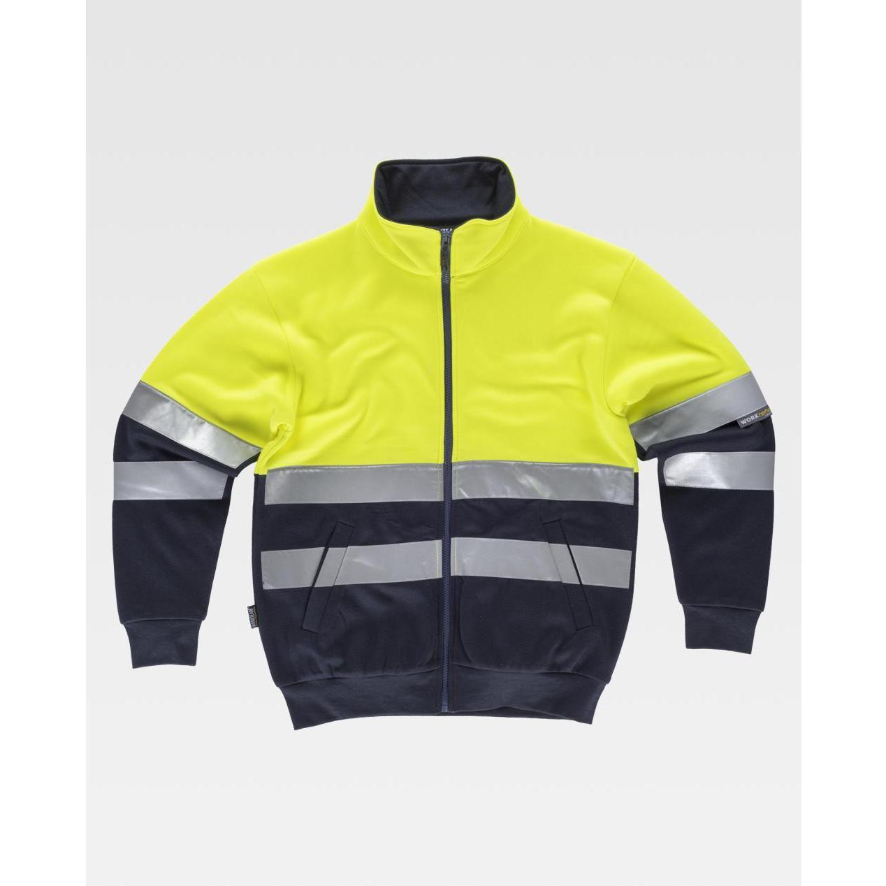 Felpa da Lavoro Mezza Zip Alta Visibilit� C9037 - Workteam