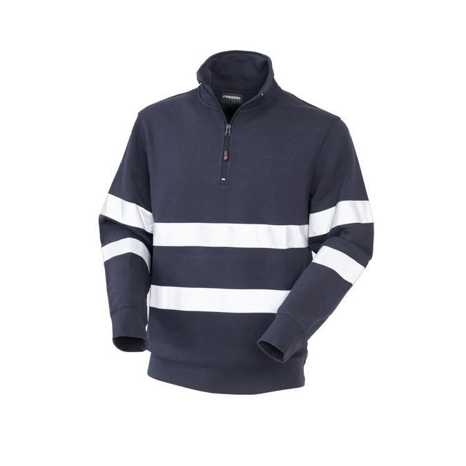 Felpa da Lavoro mezza zip Rossini Belfast con strisce rifrangenti HH099