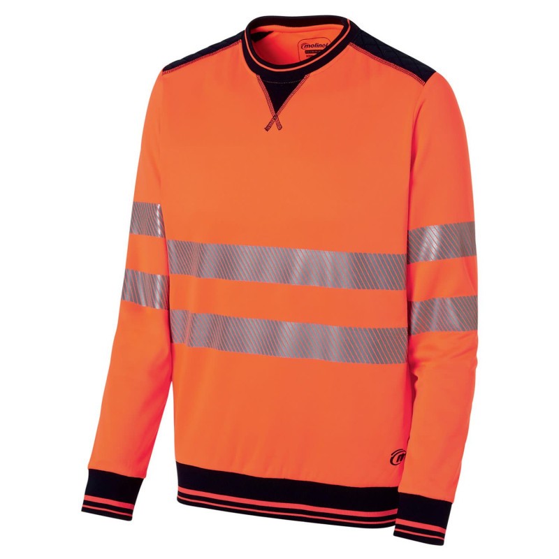 Felpa girocollo da Lavoro Alta Visibilit� Molinel Luklight 0480.9999.065