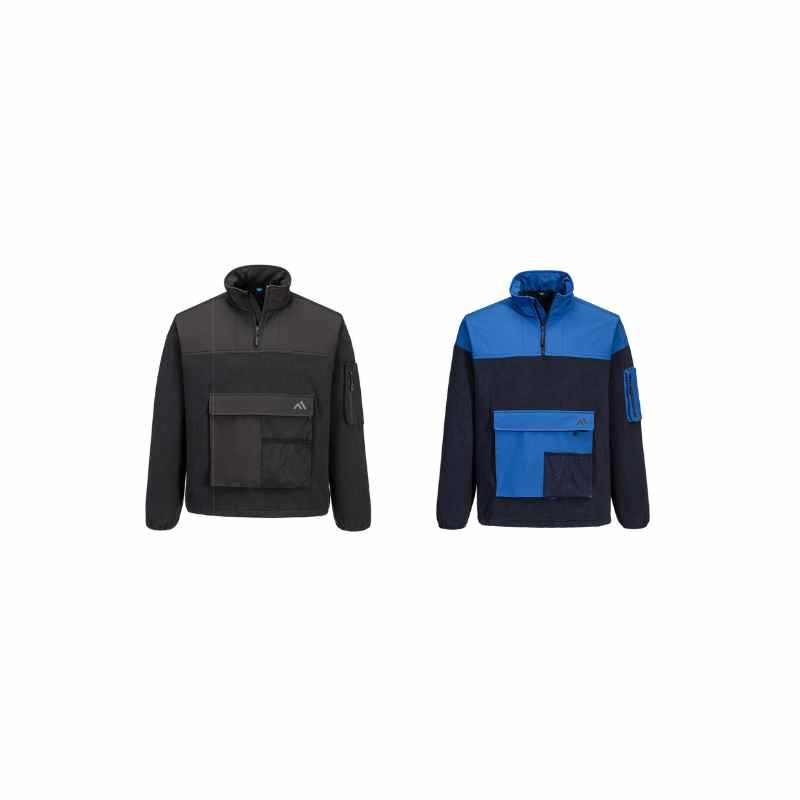 Felpa in Pile da Lavoro Multitasche Mezza Zip Portwest KX378