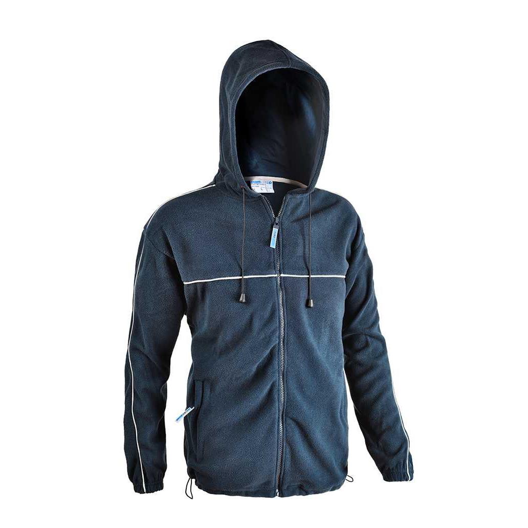 Felpa in Pile da Lavoro Zip Intera con Capuccio Sottozero Finlandia 7450