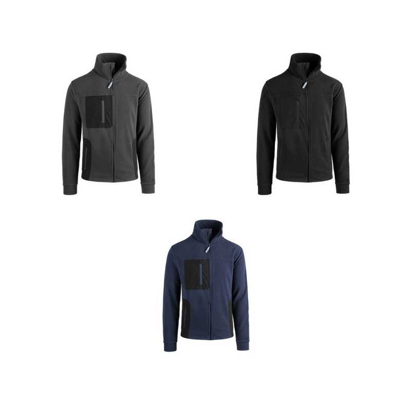 Felpa in Plie da Lavoro Multitasche Zip Intera Sottozero Anvers 7950